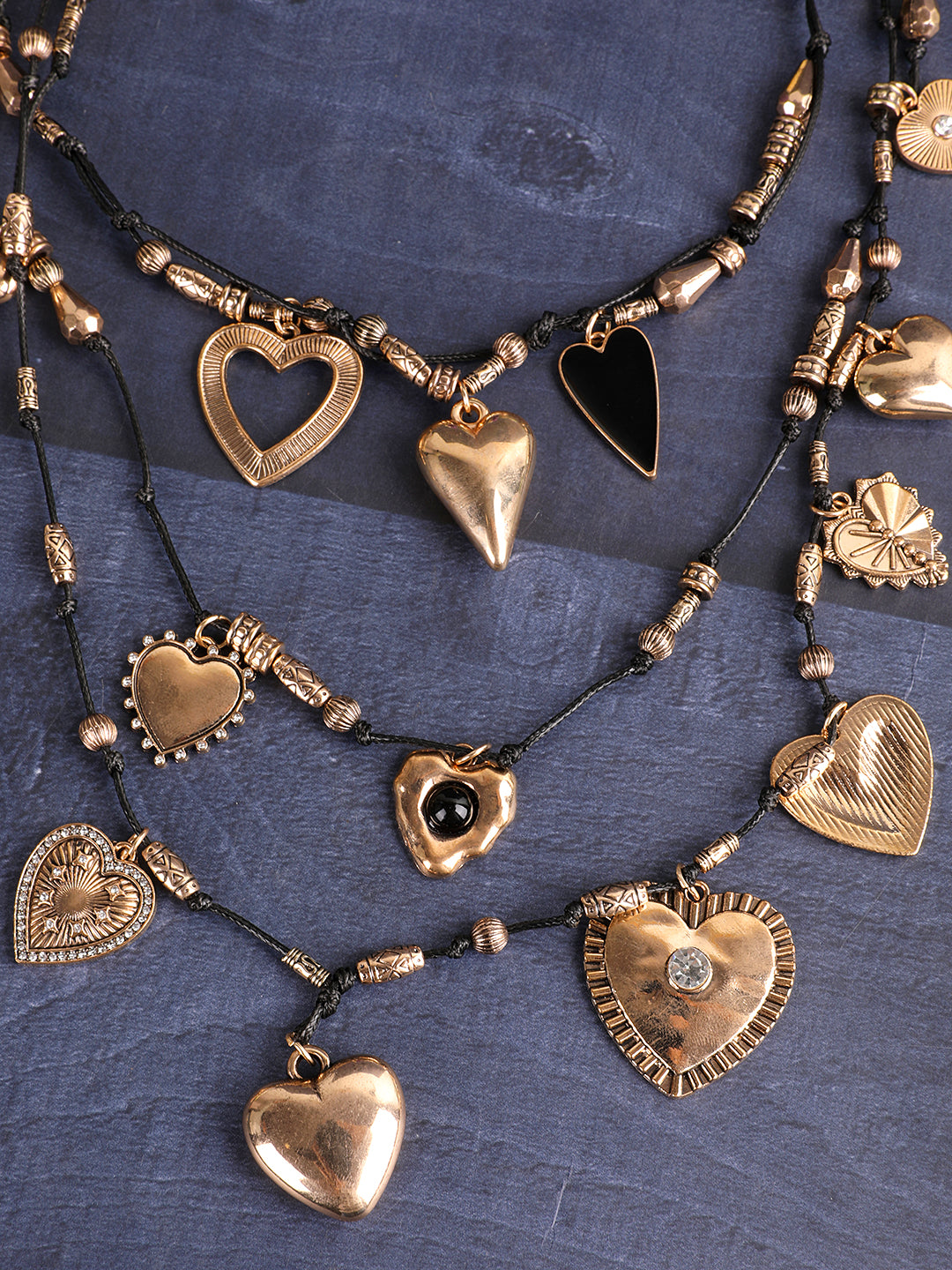 Golden Sweetheart Charm Layered Necklace