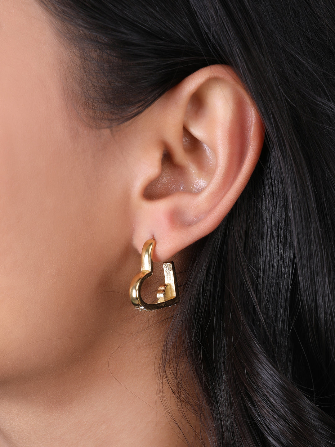 Kraze Golden Heart Earrings
