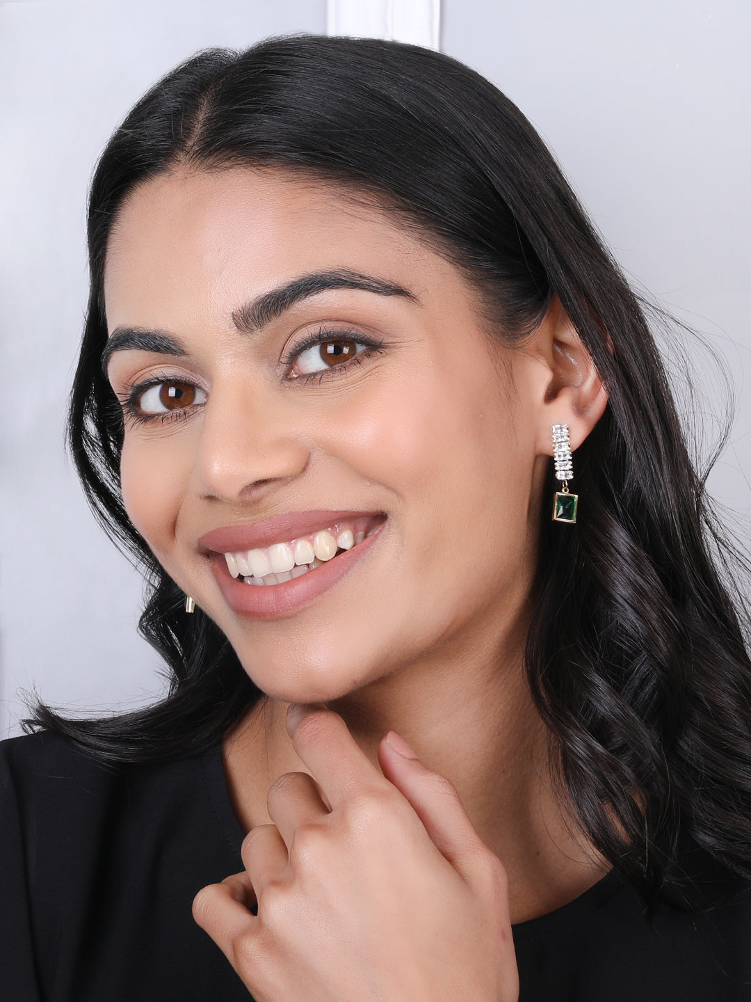 Kraze Royal Emerald drop Earrings