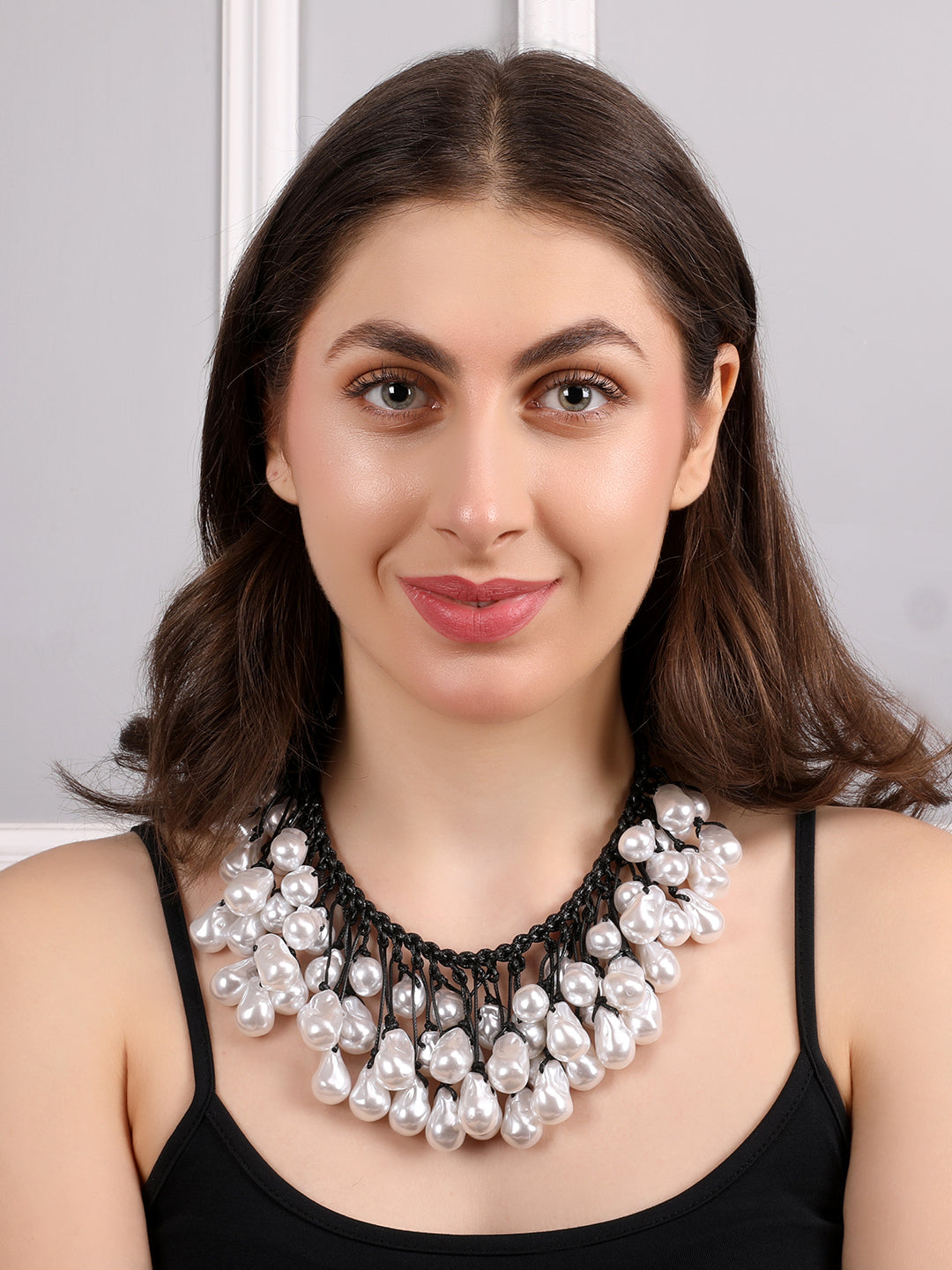 Boho Pearl Teardrop Necklace