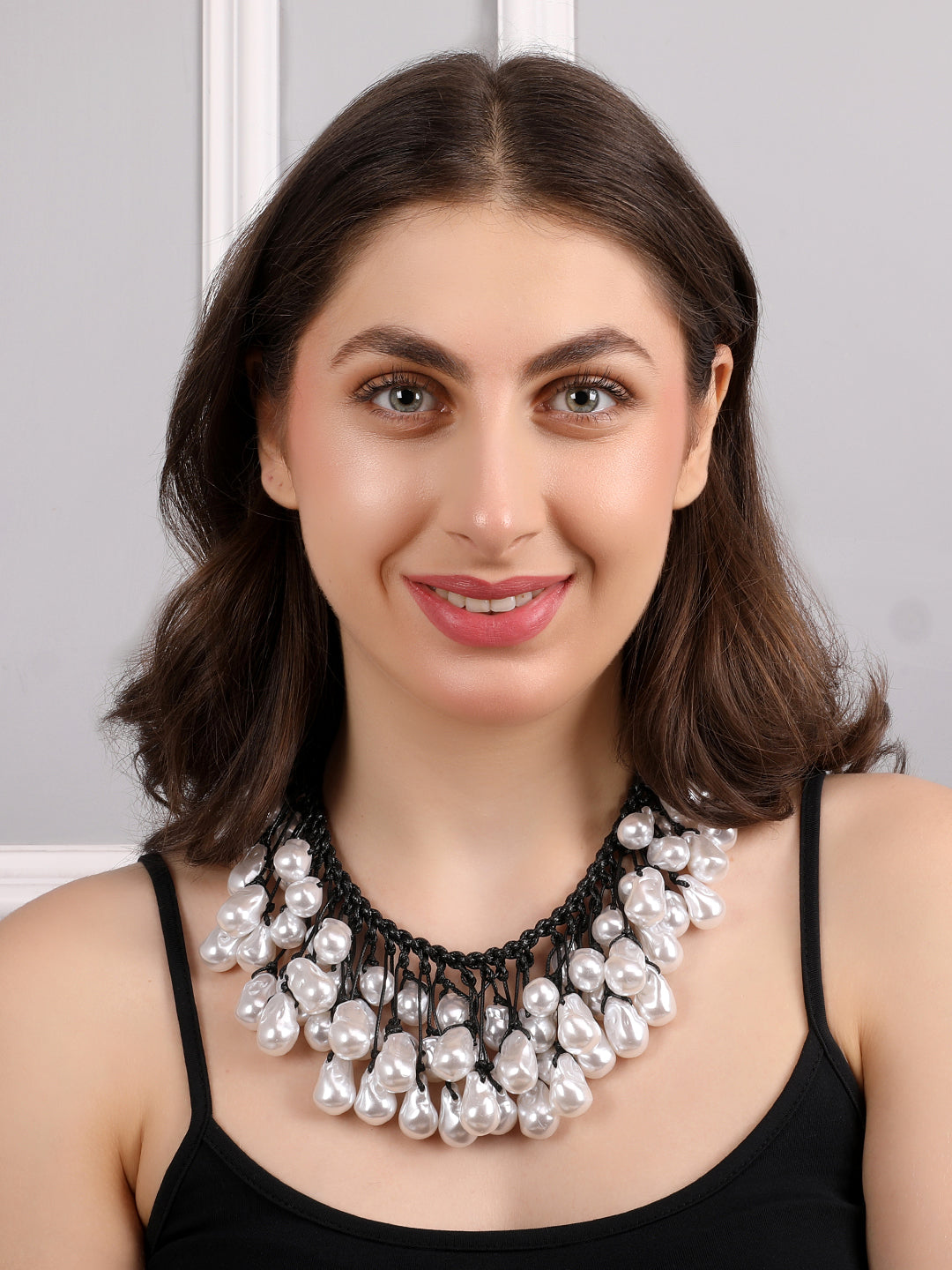Boho Pearl Teardrop Necklace