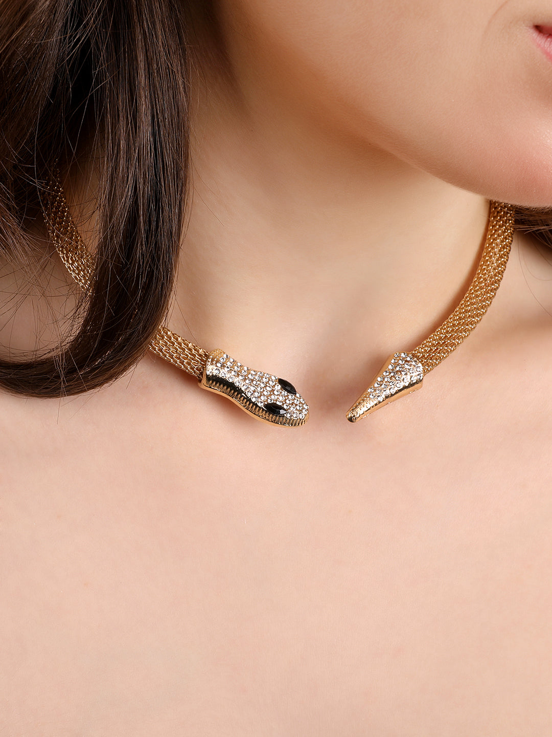 Imperial Gold-Plated Snake Necklace