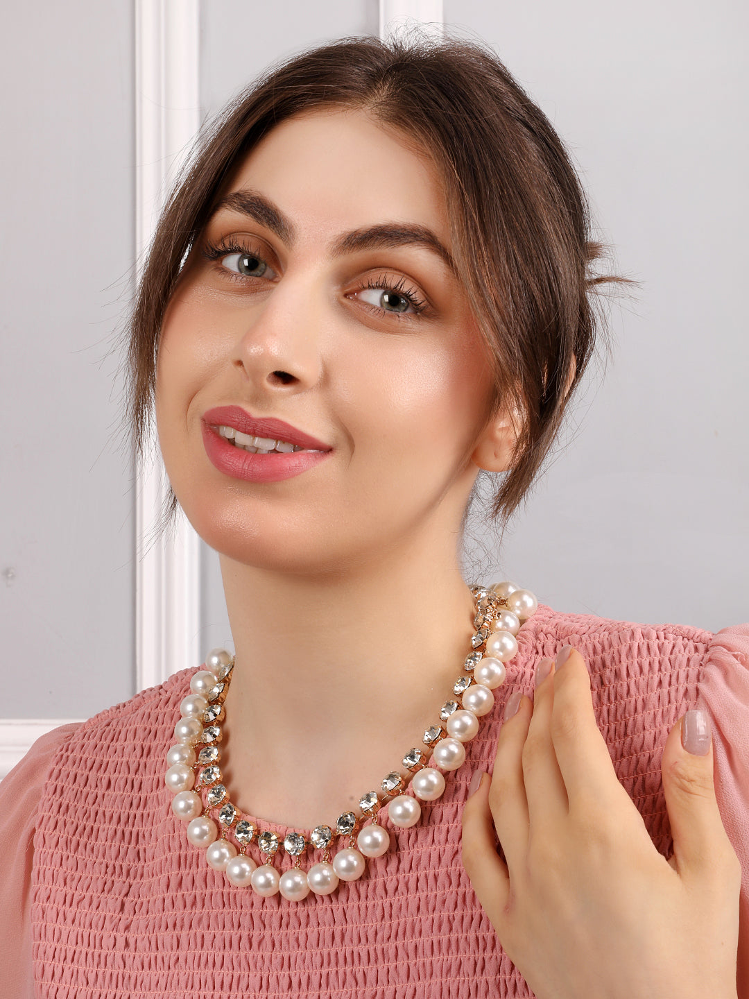 Crystal Pearl Statement Necklace