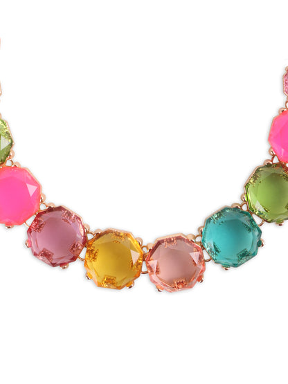 Lustrous Rainbow Crystal Necklace