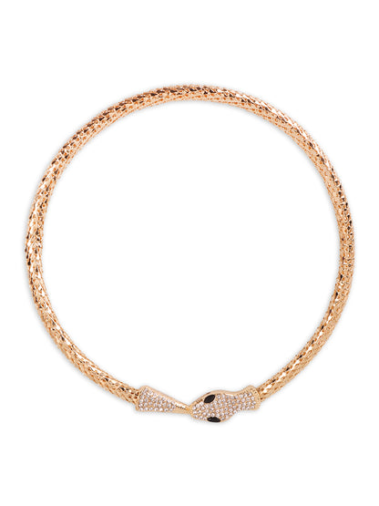 Elegance Gold-Plated Snake Necklace