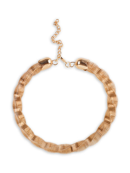 Wonderful Golden Woven Chain Necklace