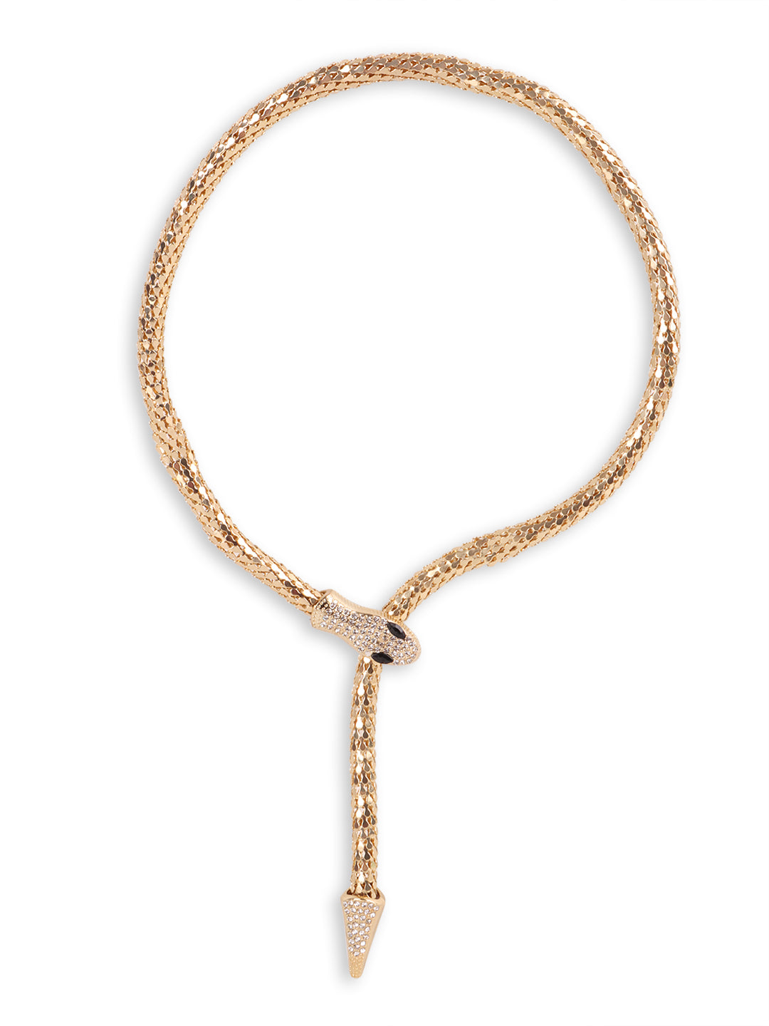 Potent Golden Serpent Snake Necklace