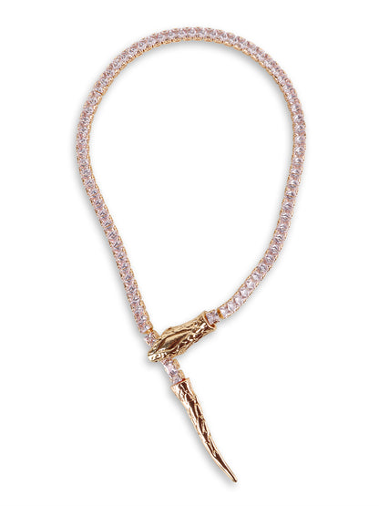 Divine Golden-Rhodium Snake Necklace