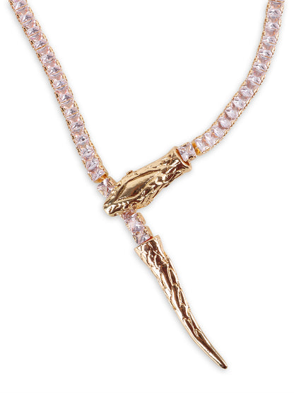 Divine Golden-Rhodium Snake Necklace