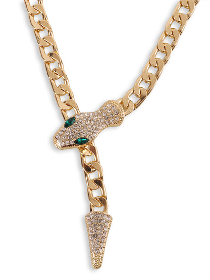 Voguish Crystal Chain Necklace