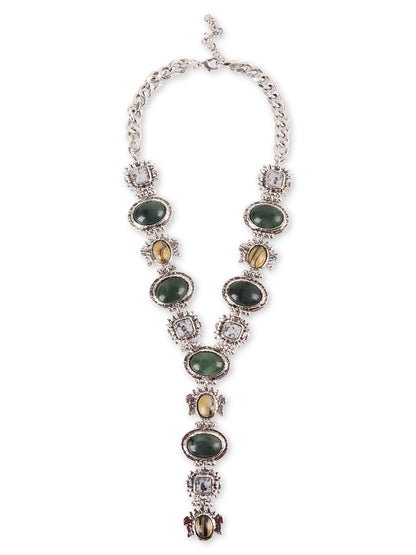 Vintage Teardrop Gemstones Necklace