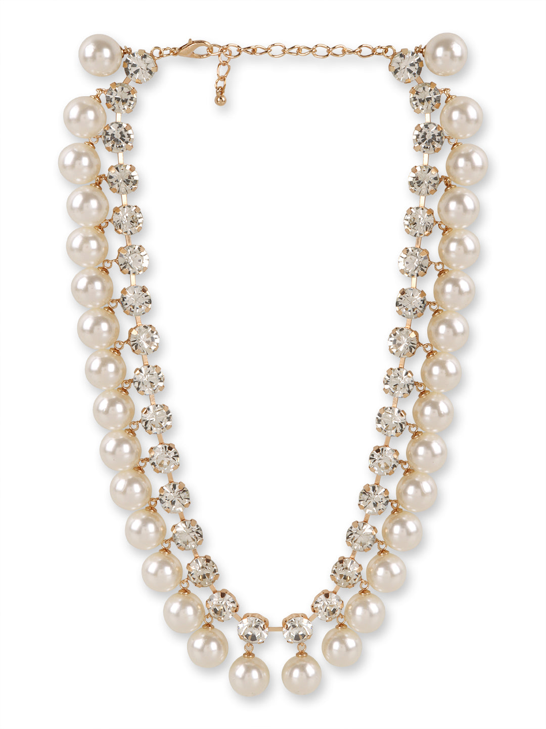 Crystal Pearl Statement Necklace