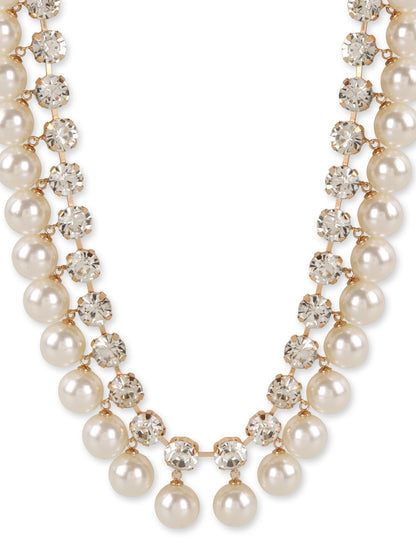 Crystal Pearl Statement Necklace