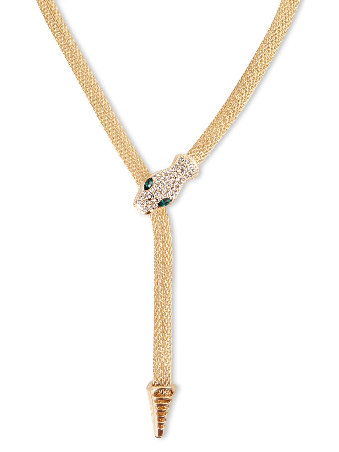 Serpent Stone Studded Snake Necklace