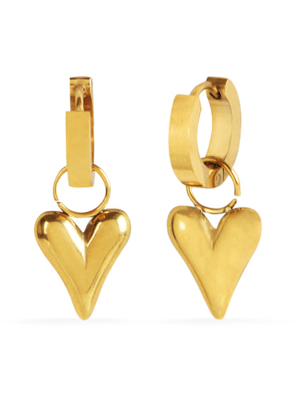 Golden Floral Hinged Earring