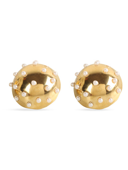 Kraze Gold Drop Stud Earrings