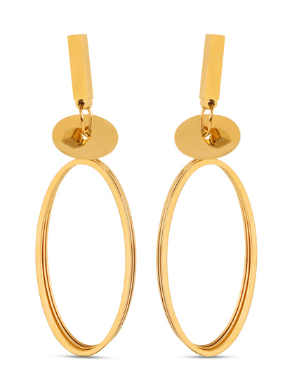 Kraze Golden Circular Hoop Earring