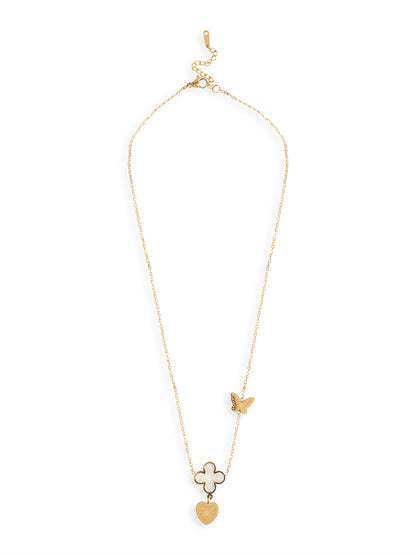 Kraze Amer Gold Charm Necklace