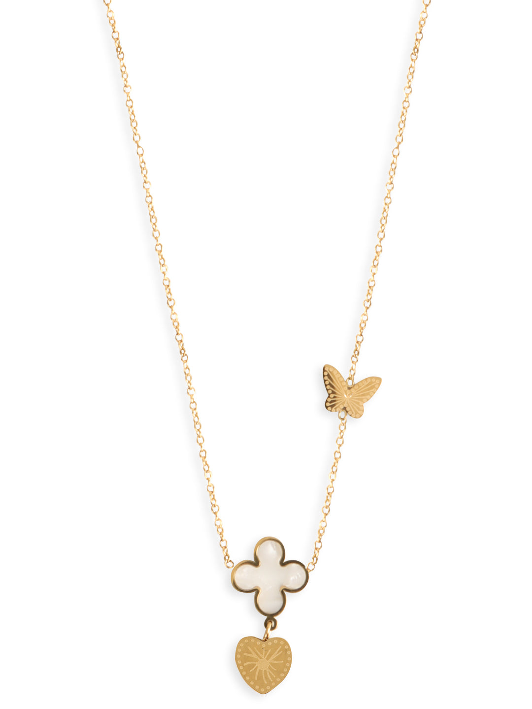 Kraze Amer Gold Charm Necklace