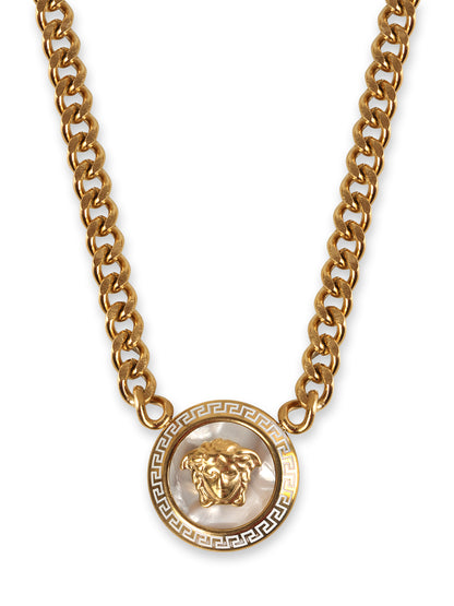 Lion Face Carved Golden Pendant