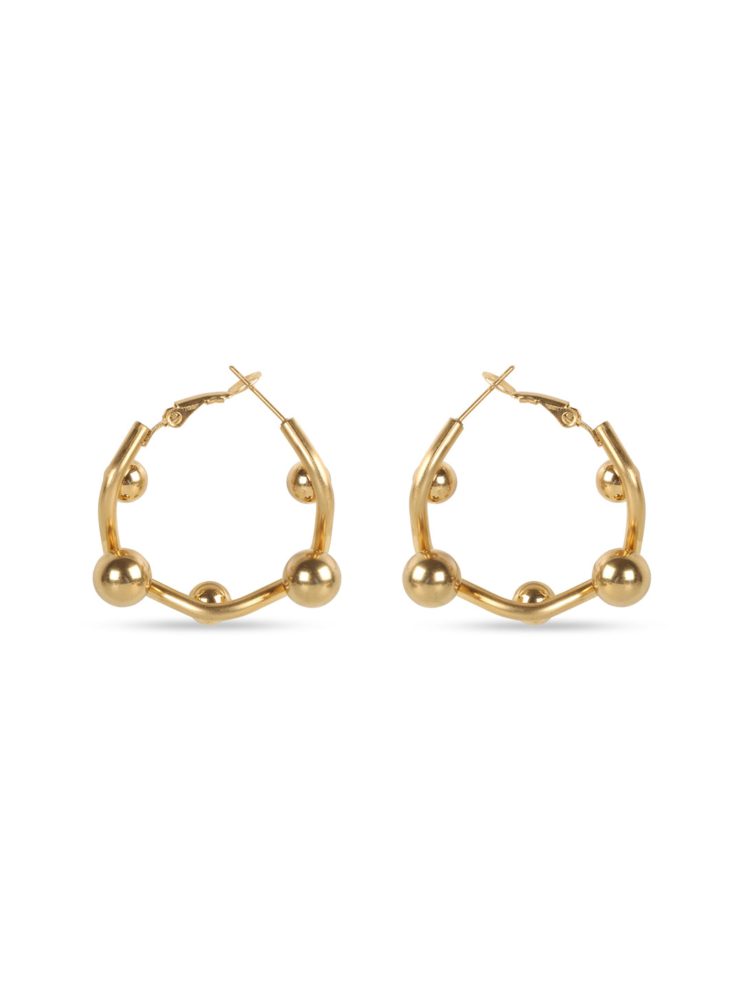 Kraze Golden Teardrop Earrrings