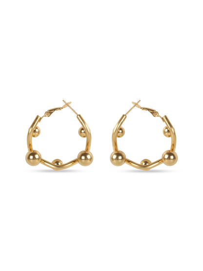 Kraze Golden Teardrop Earrrings