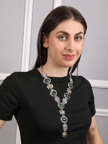 Vintage Teardrop Gemstones Necklace