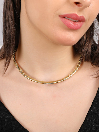 Glossy Golden Chain Necklace