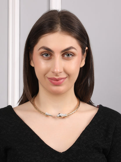 Elegance Gold-Plated Snake Necklace