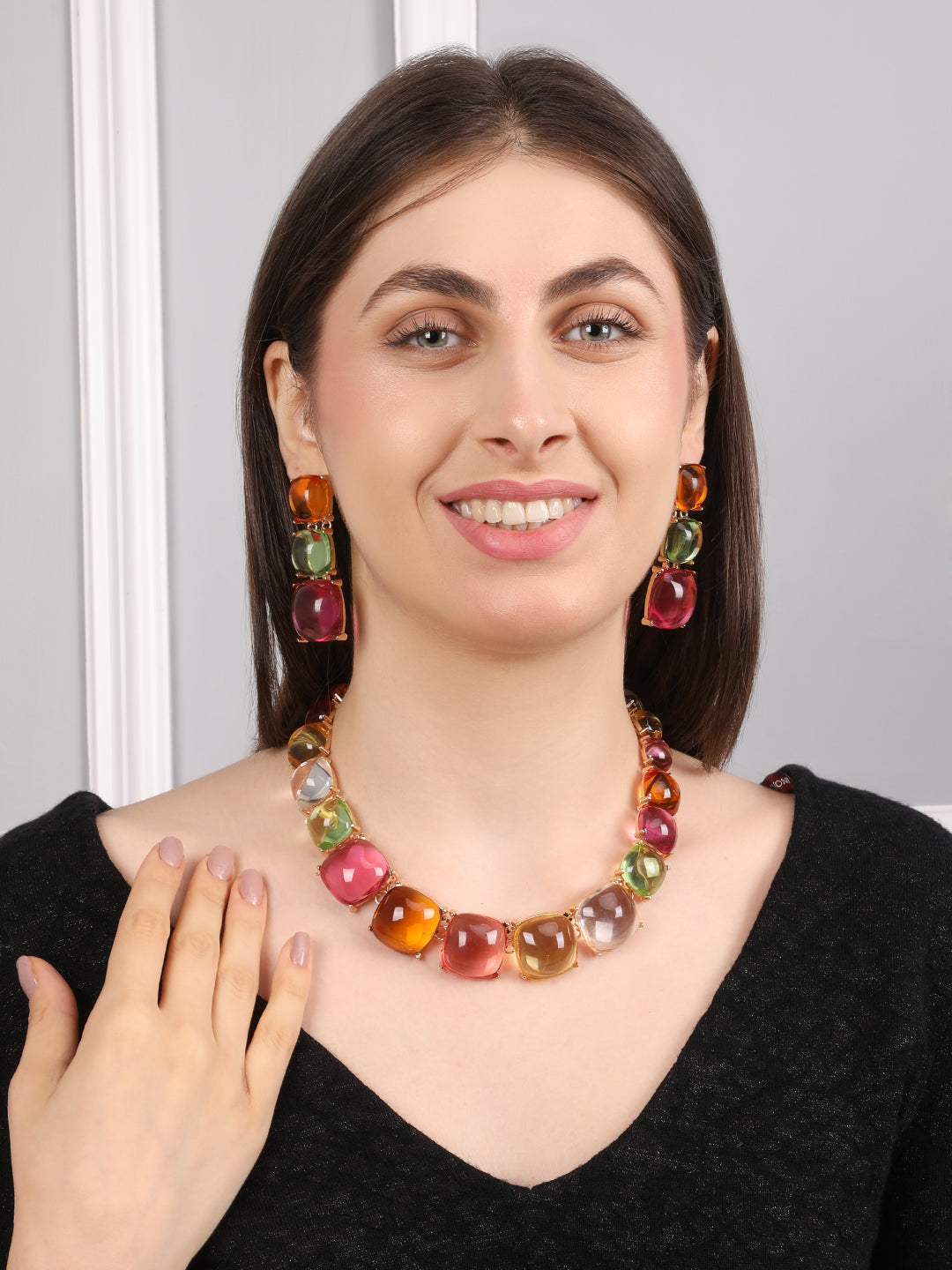 Kraze Colorful Multistone Necklace