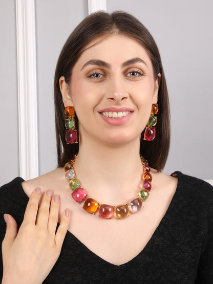 Kraze Colorful Multistone Necklace