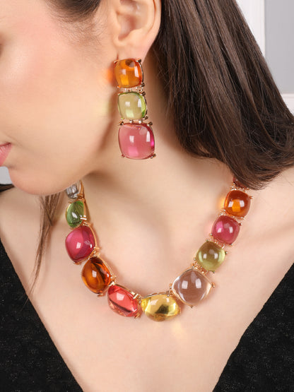 Kraze Colorful Multistone Necklace