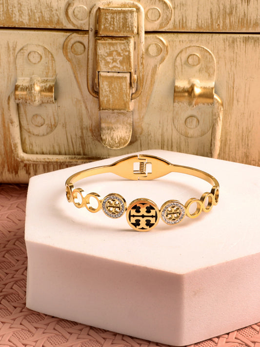 Regal Golden Cuff Bracelet