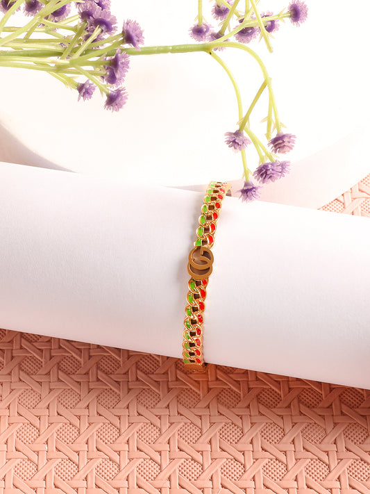 Unique Colorful Golden Bracelet