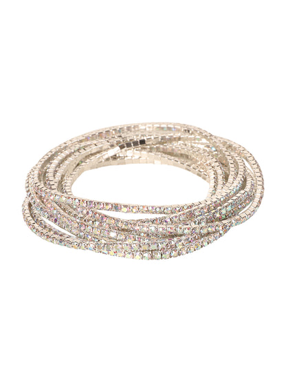 Kraze Silver Crystal Wrap Bracelet