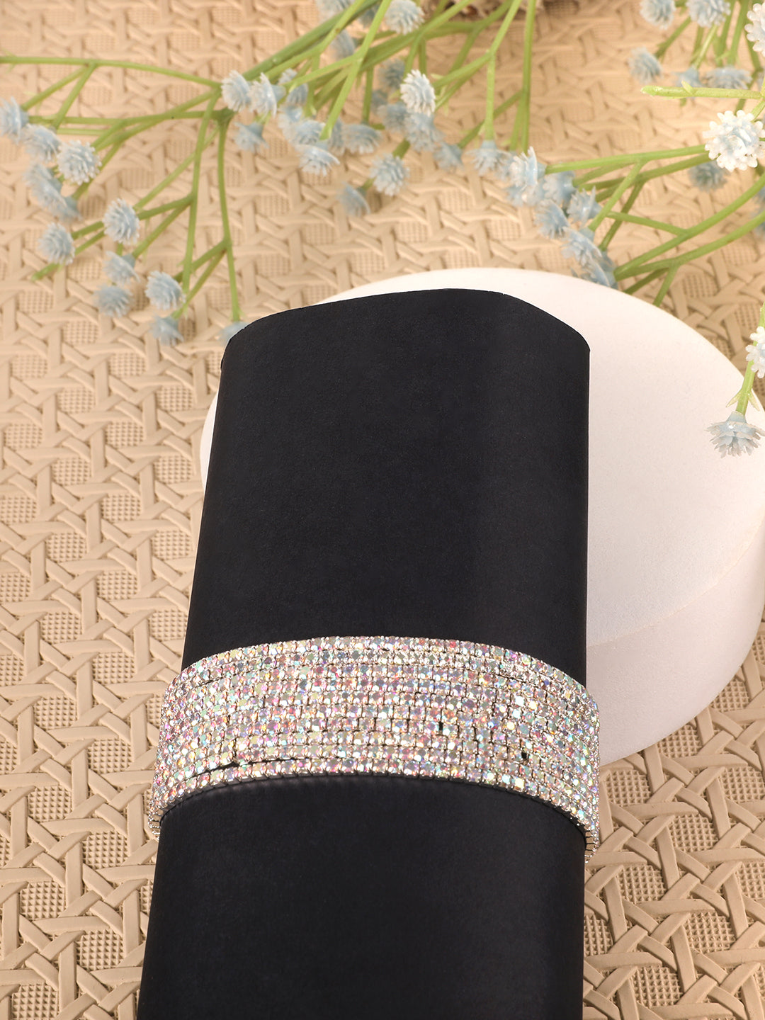 Kraze Silver Crystal Wrap Bracelet