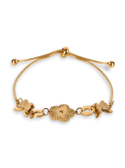 Kraze Gold Floral Bracelet