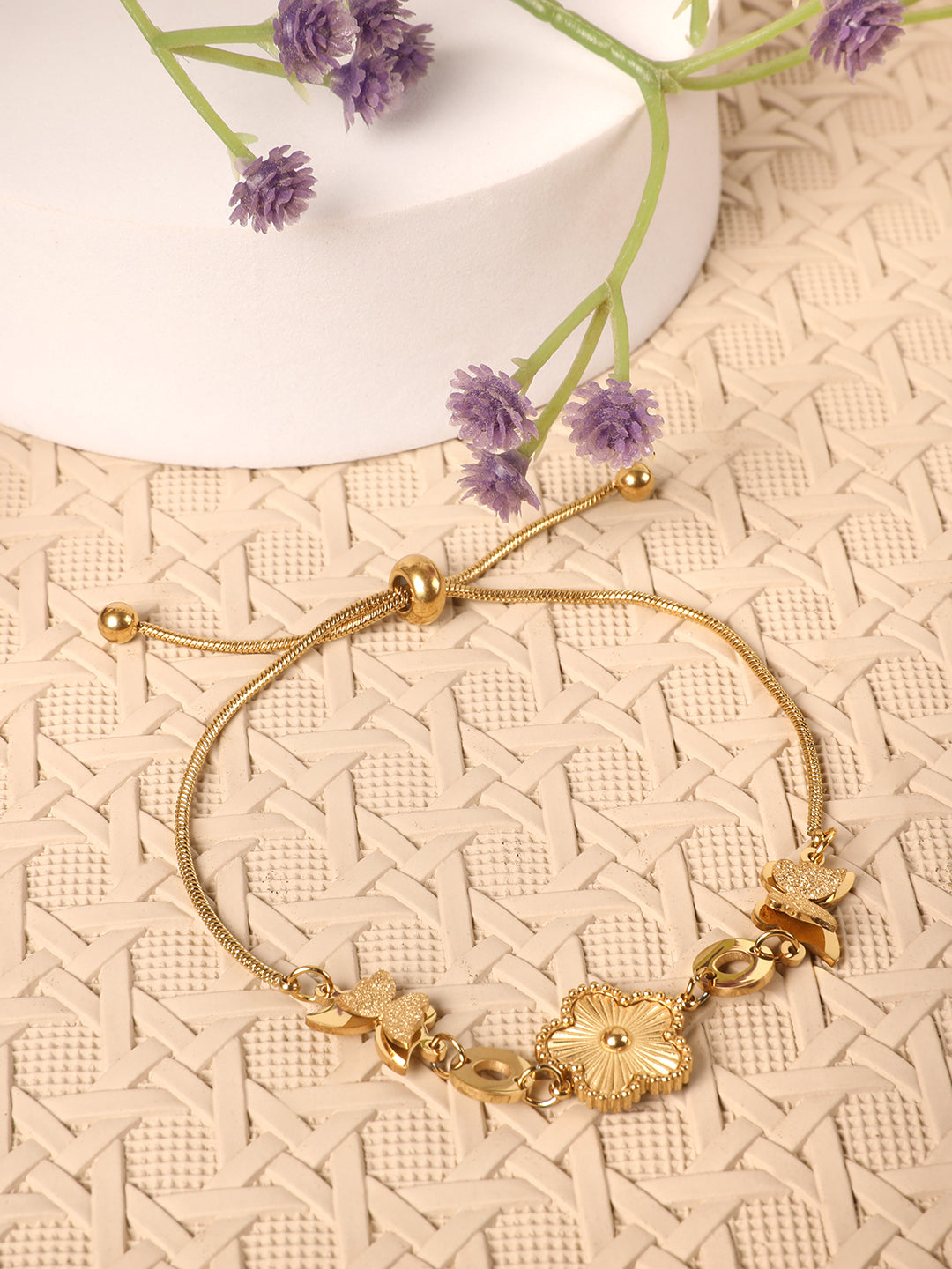 Kraze Gold Floral Bracelet