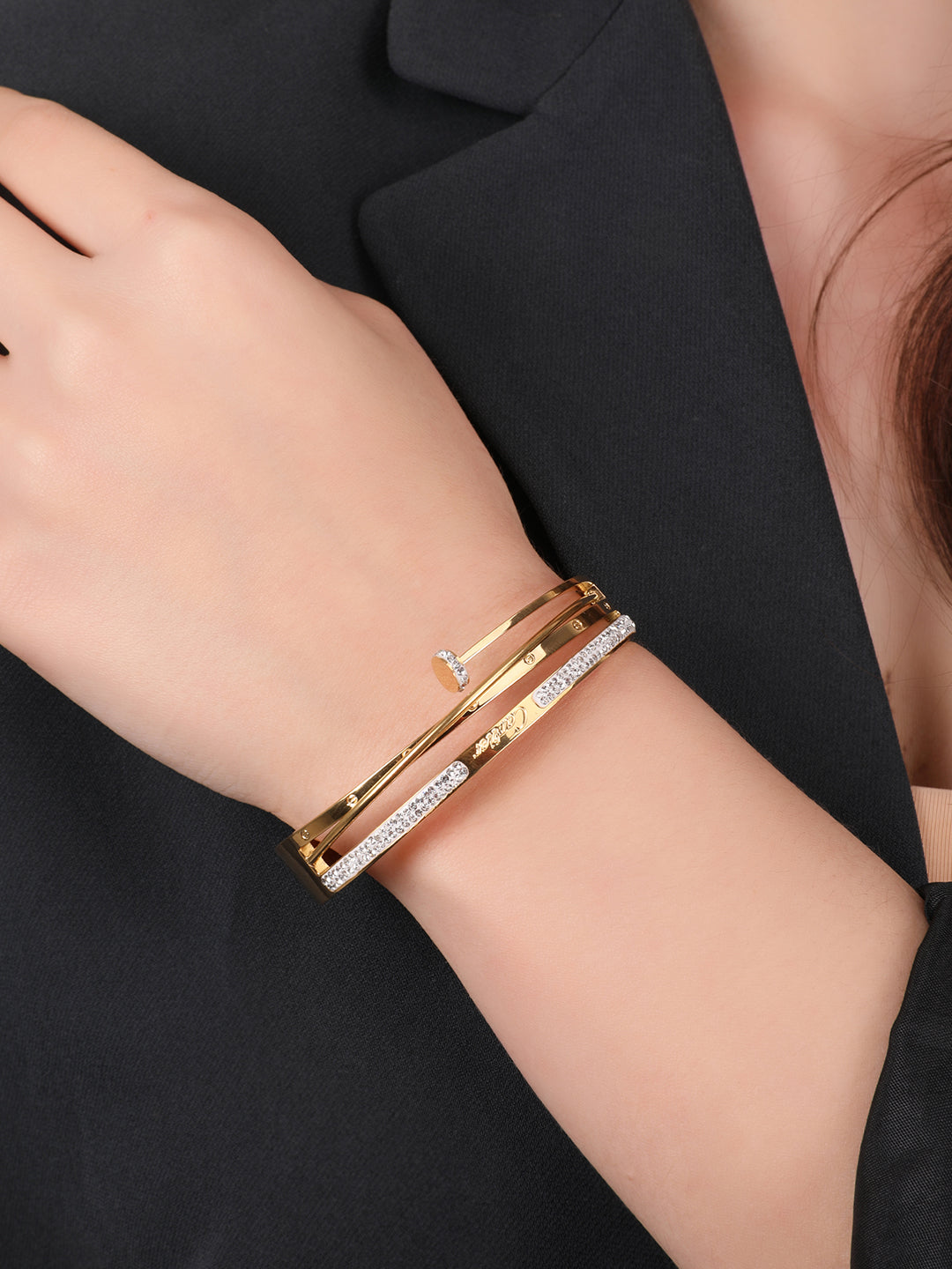 Kraze Crystal Cuff Bracelet