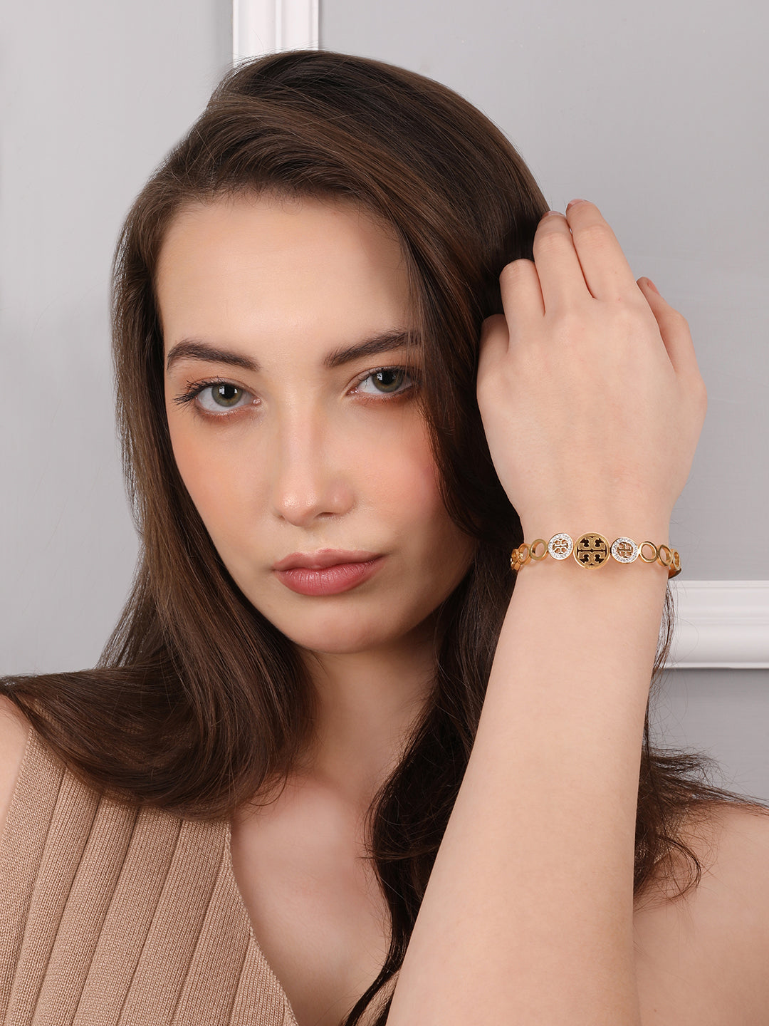 Regal Golden Cuff Bracelet