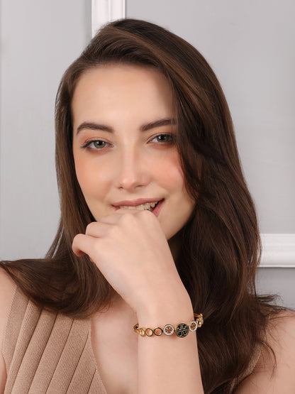 Regal Golden Cuff Bracelet