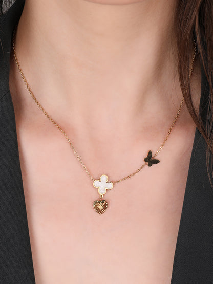 Kraze Amer Gold Charm Necklace