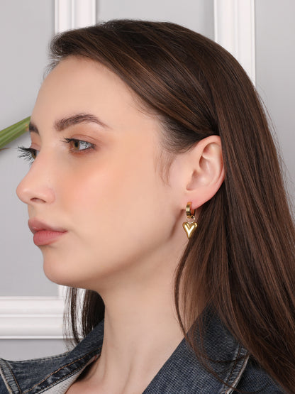Golden Floral Hinged Earring