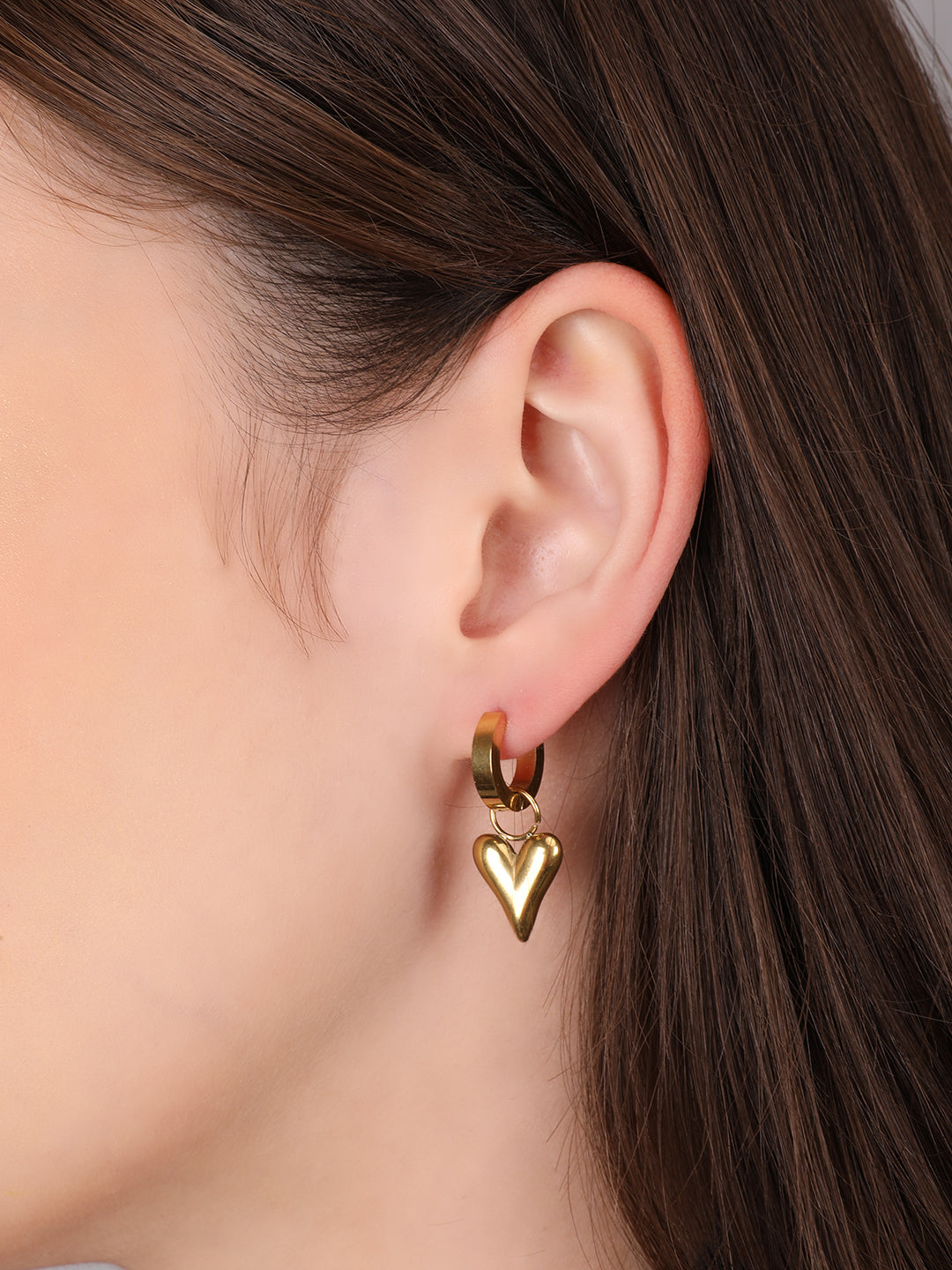 Golden Floral Hinged Earring