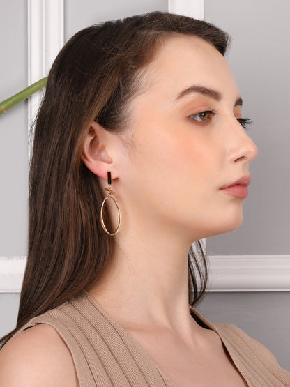 Kraze Golden Circular Hoop Earring