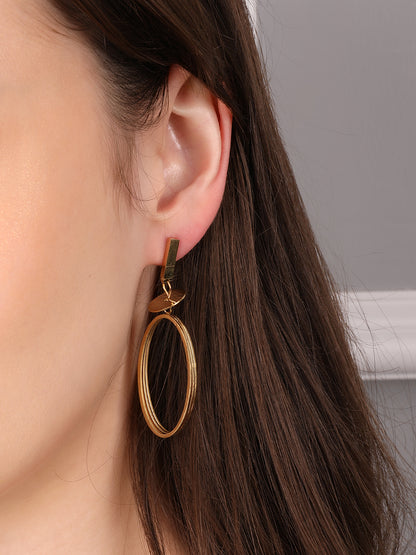 Kraze Golden Circular Hoop Earring