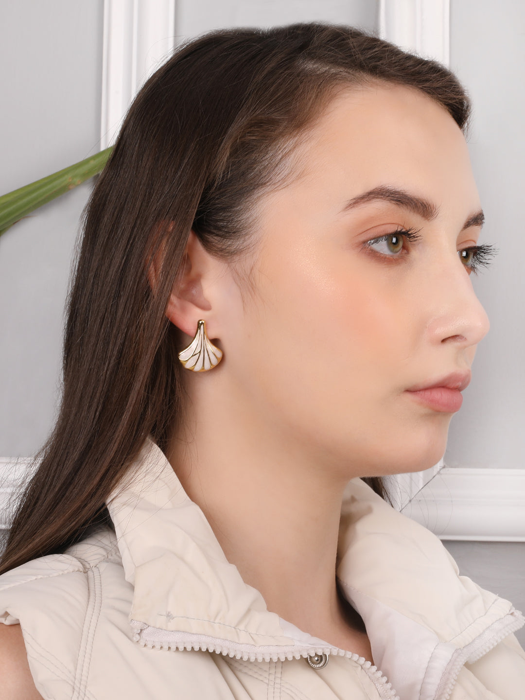 Gold Trendy Net Earring