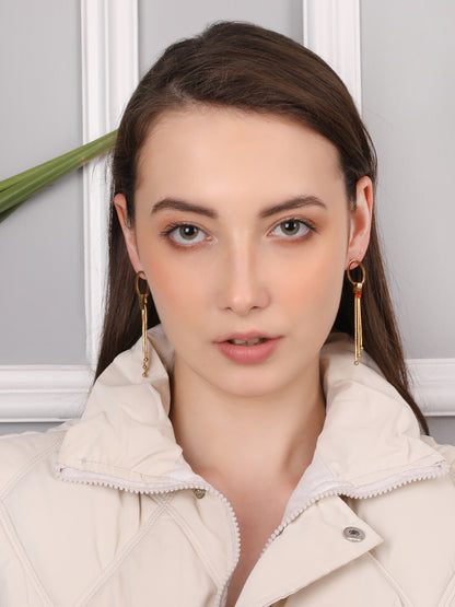Kraze Gold Plated Drops Earring
