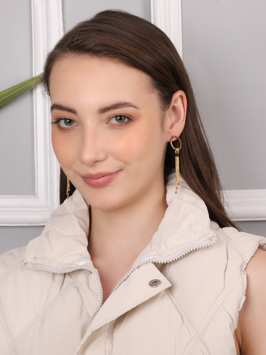 Kraze Gold Plated Drops Earring