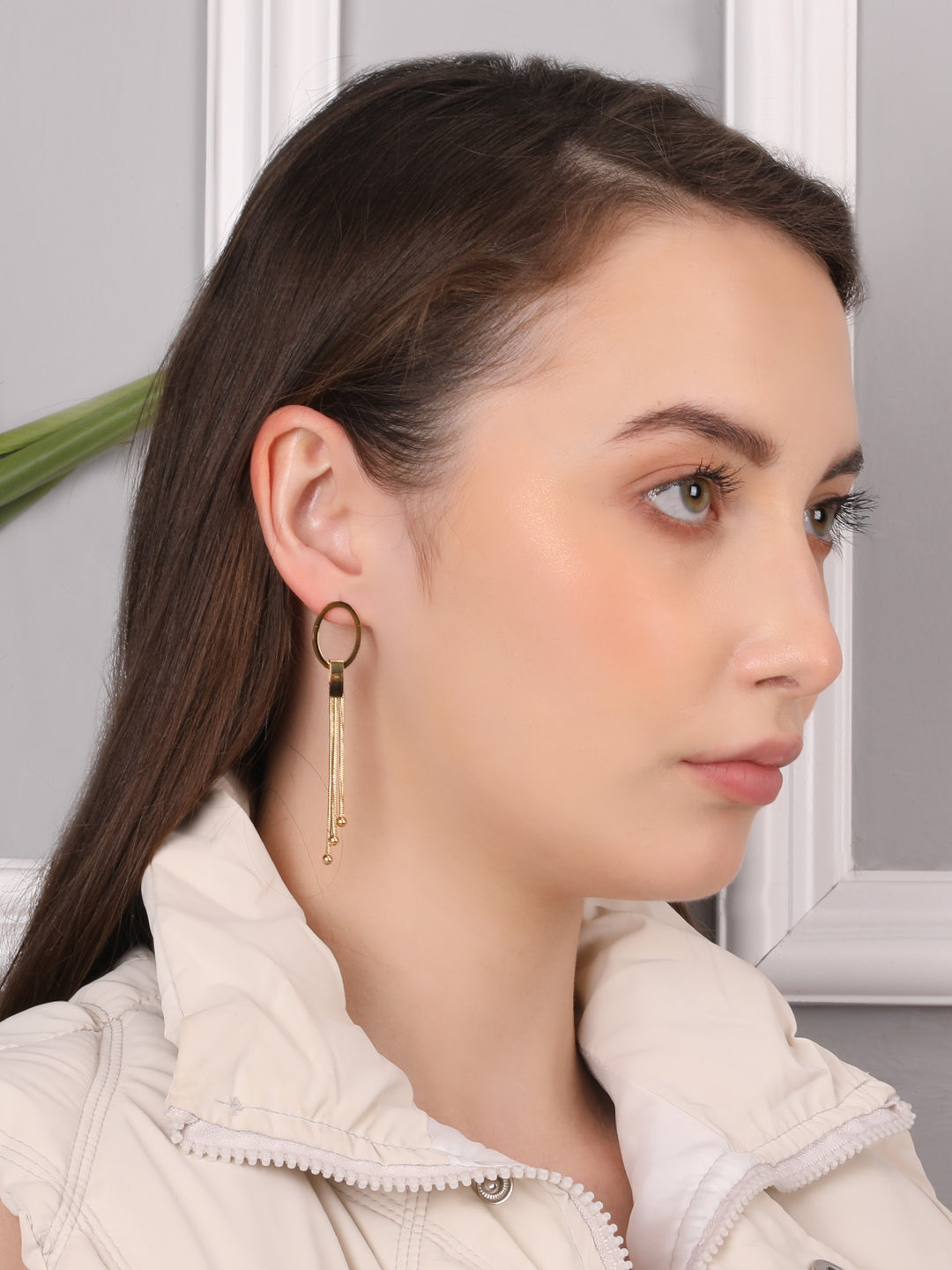 Kraze Gold Plated Drops Earring